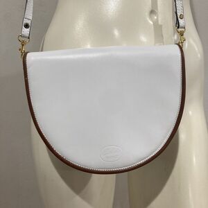 Roberta Firenze White Leather Crossbody Purse Shoulder Bag Slim Women’s Italy